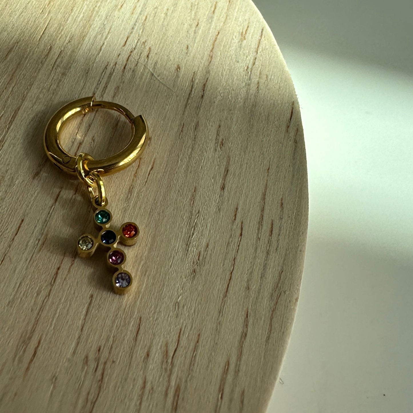 Petite Cross Hoop