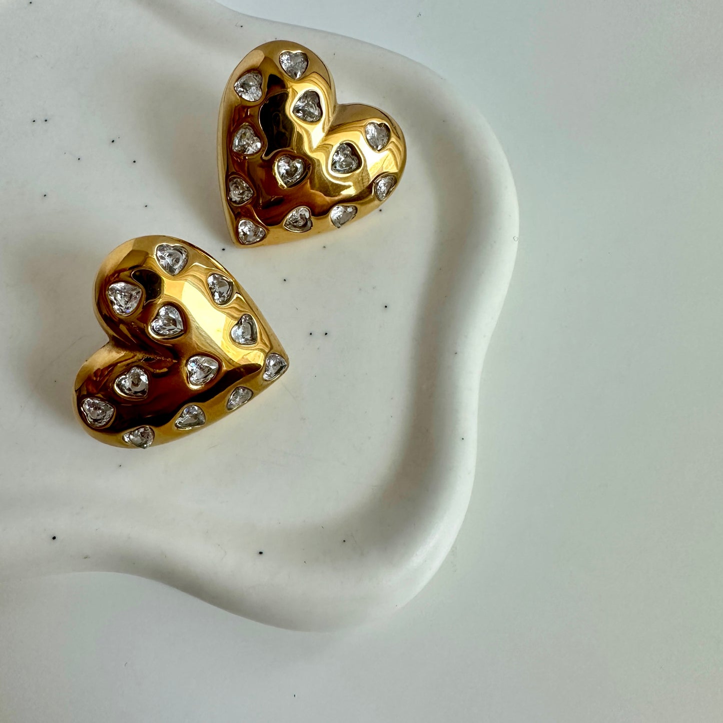 Chuncky hearts w/ zirconias
