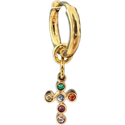 Petite Cross Hoop