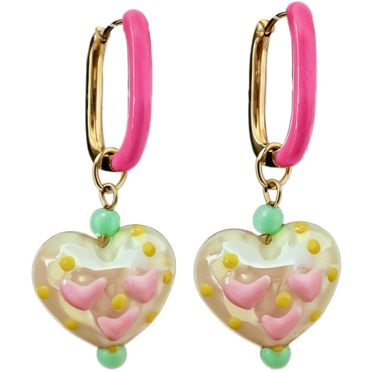 Miami - hot neon pink & mint green