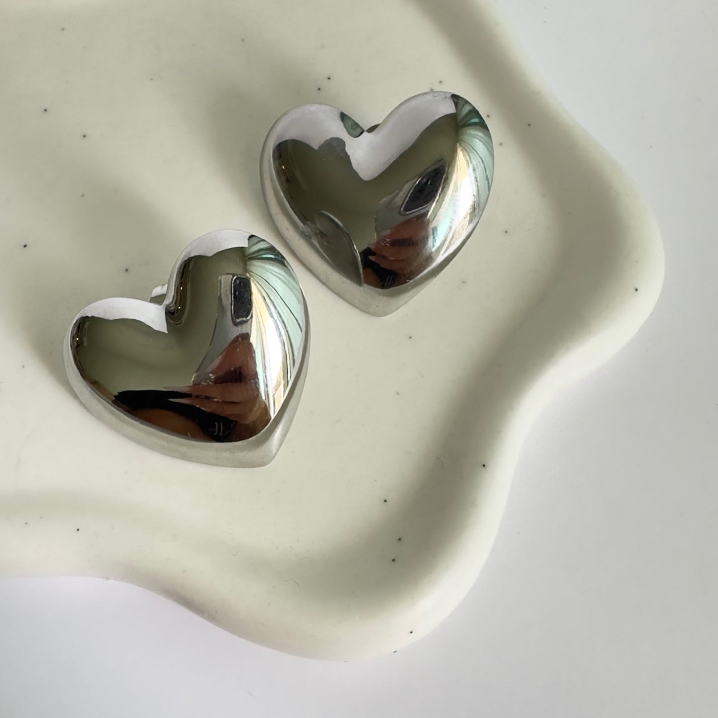Chuncky heart silver