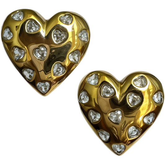 Chuncky hearts w/ zirconias